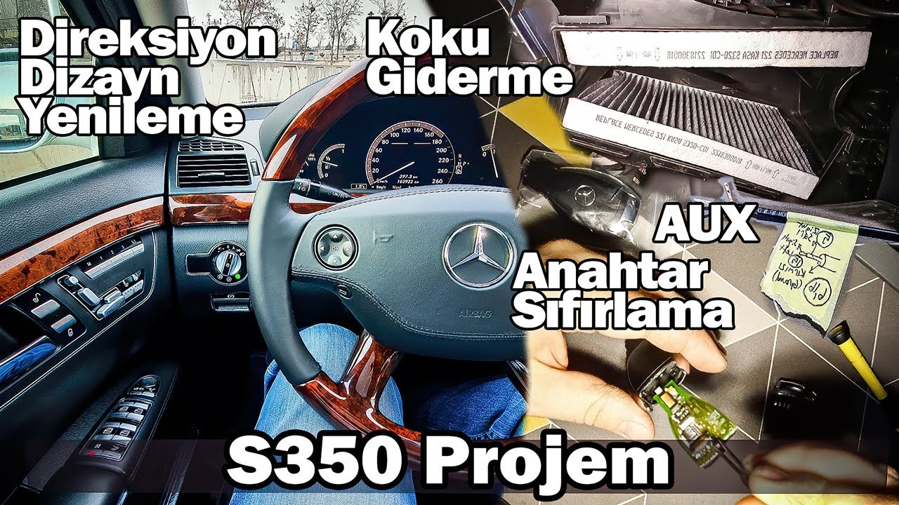 S350 Restorasyon Projem | Anahtar Sıfırlama | Direksiyon Dizayn | AUX | İç Tazeleme | Golf Satılık