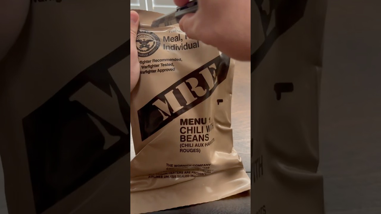 MRE Menu 1 - Chill with Beans #asmr #unboxing #mre
