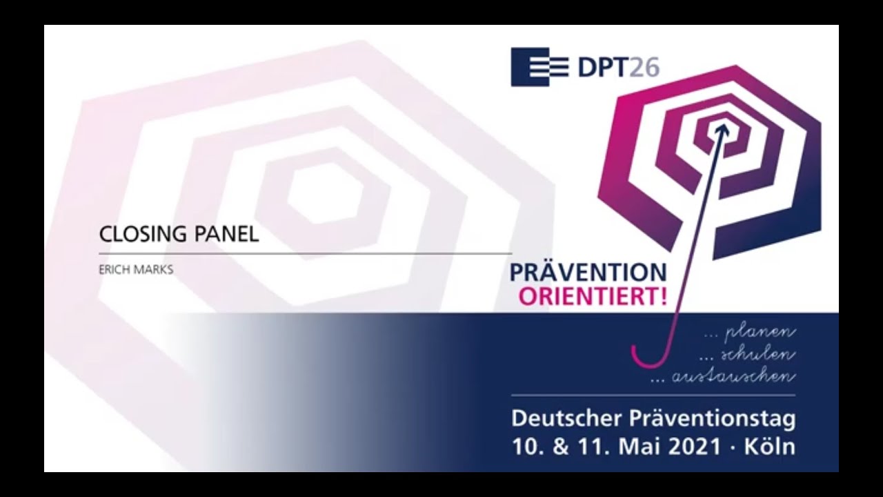 Closing Panel of the 26 German Prevention Congress (english language)