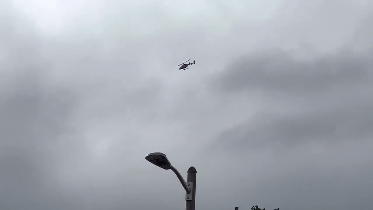 Bell 206 Jet Ranger flyover