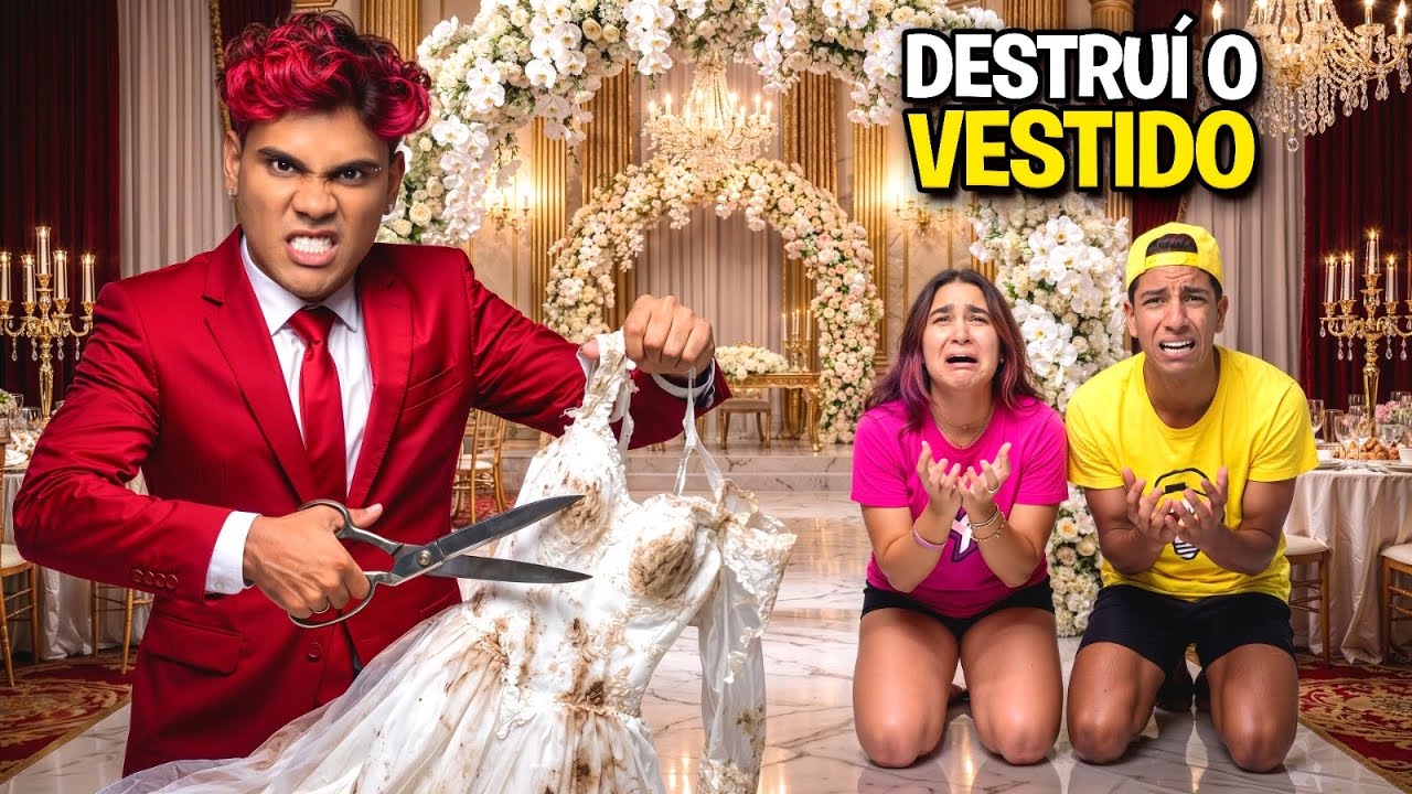 DESTRUÍ O VESTIDO DE CASAMENTO DA EMILLY VICK!  * casamento cancelado 