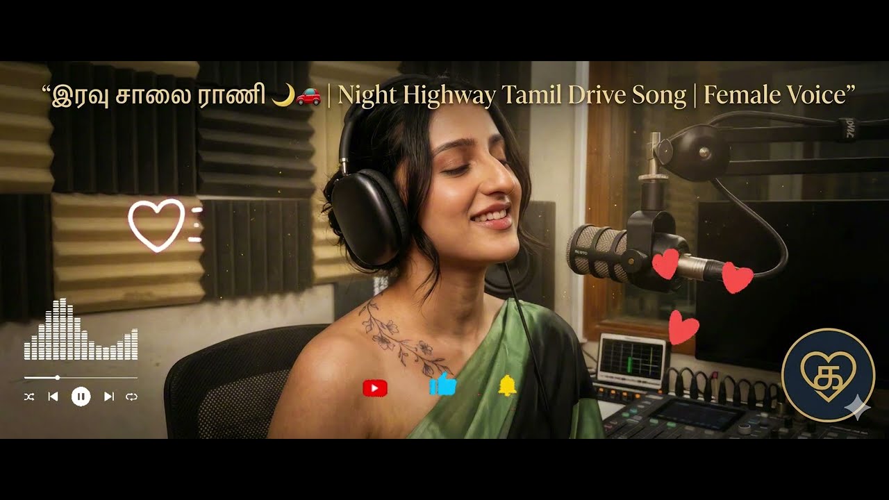 இரவு சாலை ராணி 🌙🚗 | Night Highway Tamil Drive Song | Female Voice