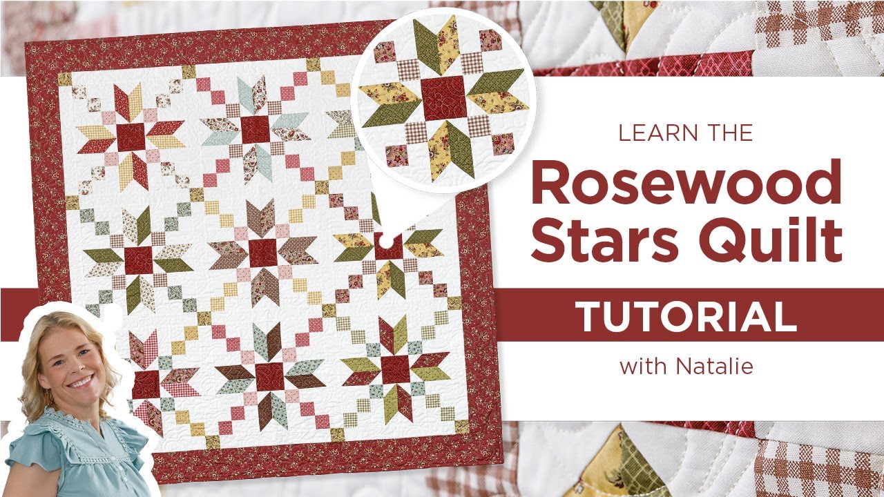 Jelly Roll Friendly Quilt | Rosewood Stars with Natalie Doan