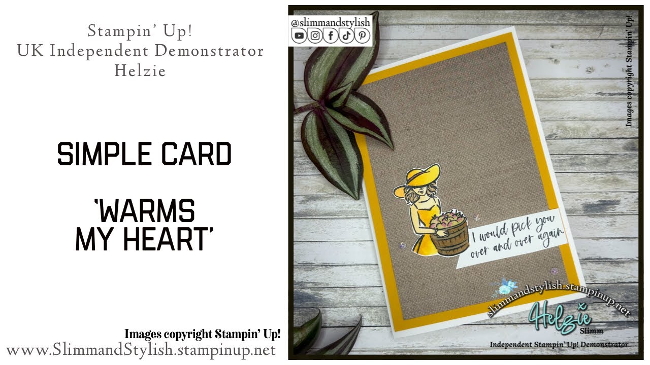 Simple Stamping Card, Featuring Stampin’ Up Warms My Heart Stampset