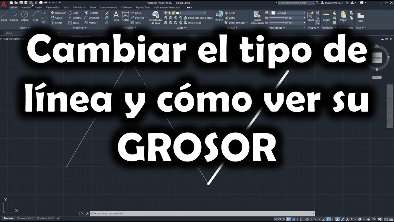 [AutoCAD] Cambiar el Tipo de Línea y cómo ver su grosor