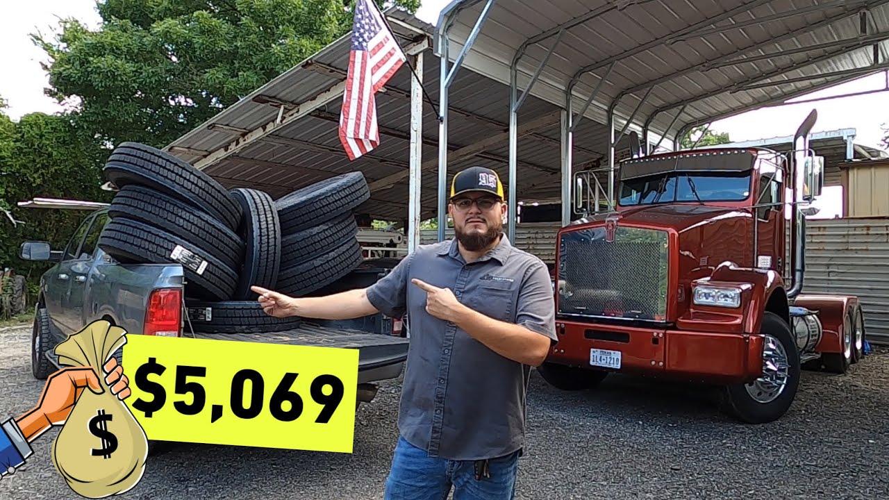 This is what it COST to buy new semi tires, EXPENSIVE !! Replacing ALL tires on my Drive axles