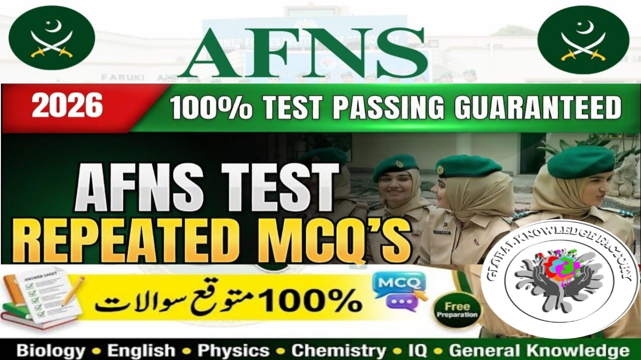 AFNS Initial Test Preparation 2026 | AFNS Most Repeated MCQS | AFNS Apply 2026 | AFNS
