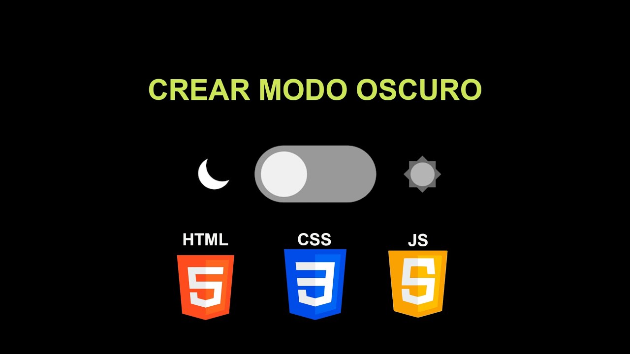 Modo oscuro con html, css y Javascript
