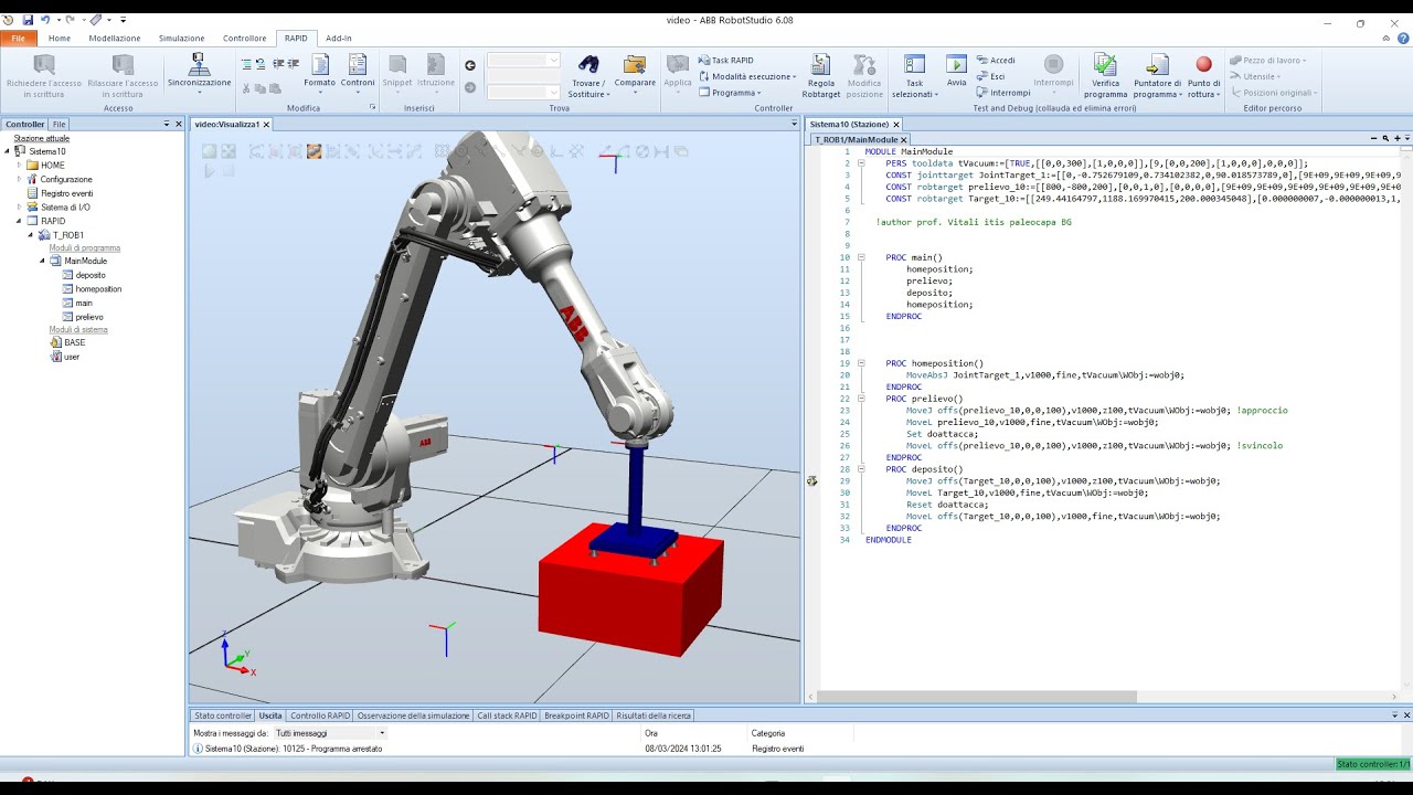 pick & place con ABB RobotStudio