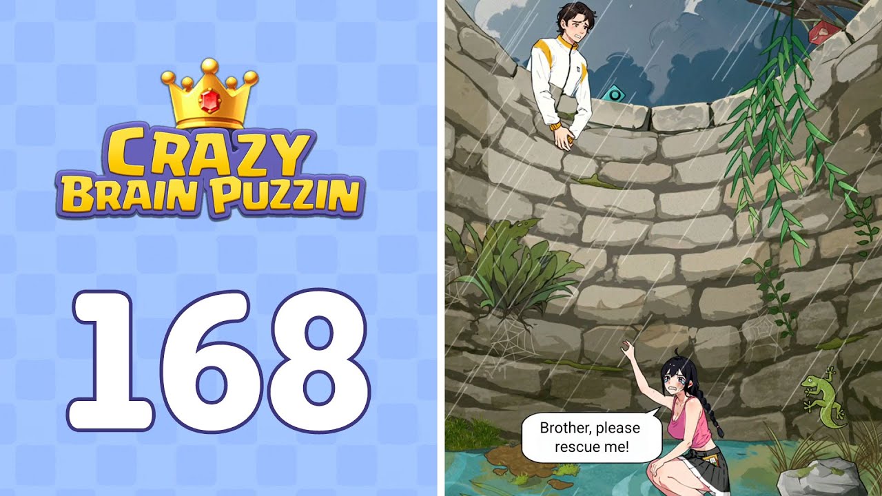 Crazy Brain Puzzle Level 168 Save Girlfriend | Complete Walkthrough & Solutions! 🎯