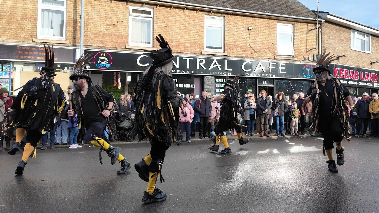 The Witchmen performing 'Old Bones' at Whittlesea Straw Bear 2026