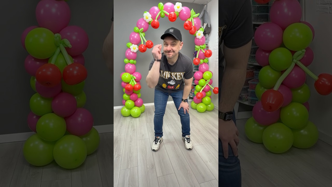 How to make Balloons Arch without stand #balloongarland #balloonarch