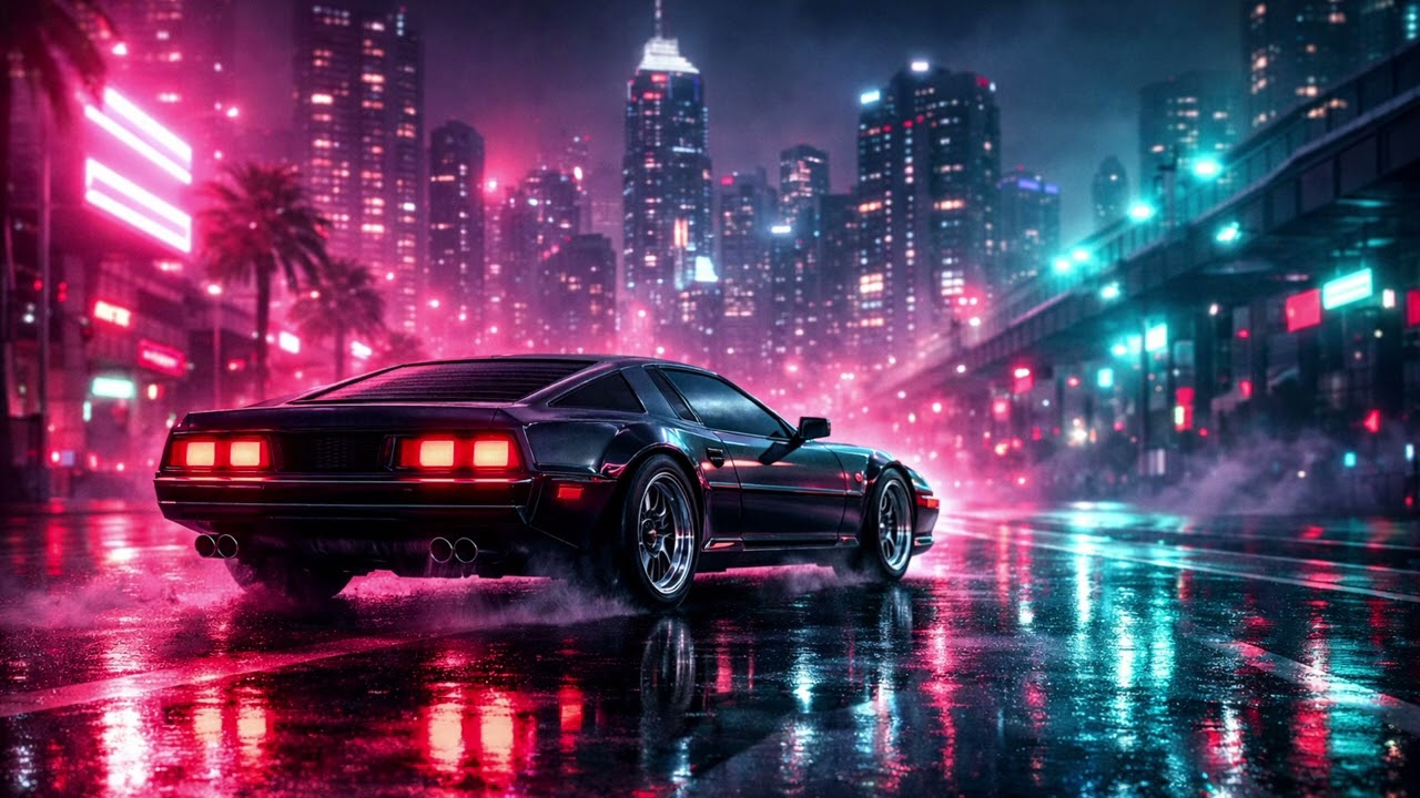 Neon Drift | 80s synth music | Instrumental |  Music Your Mind