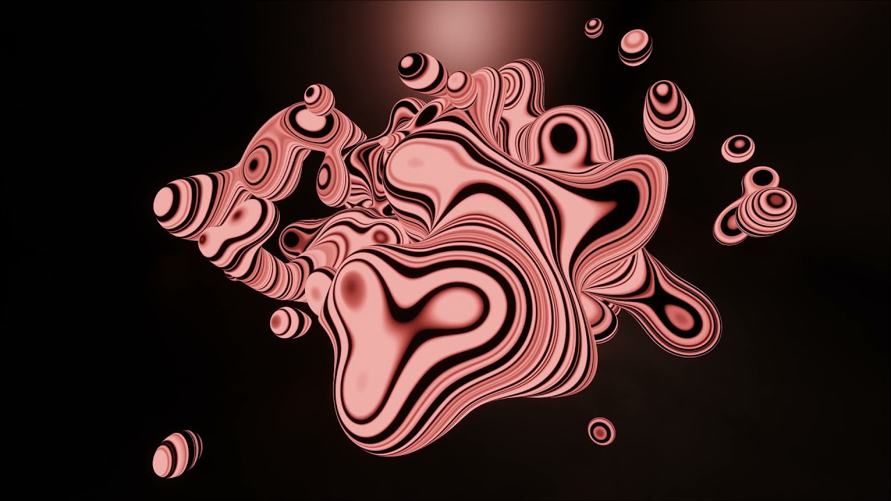 Rose Gold Liquid 3D - Fluid Abstract Background Video 4k - psychedelic background