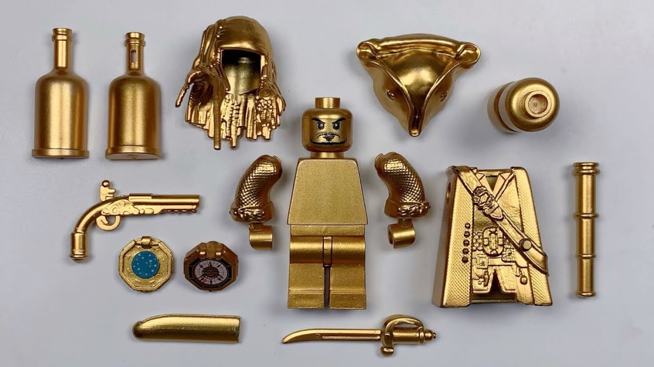 LEGO Pirates of the Caribbean - Jack Sparrow (Gold) | Unofficial Minifigures 