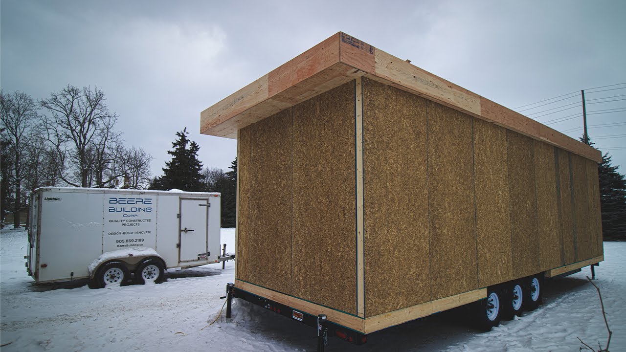 BUILDING A TINY HOME WITH SIP's - 11.5' x 32' Tiny Home time lapse