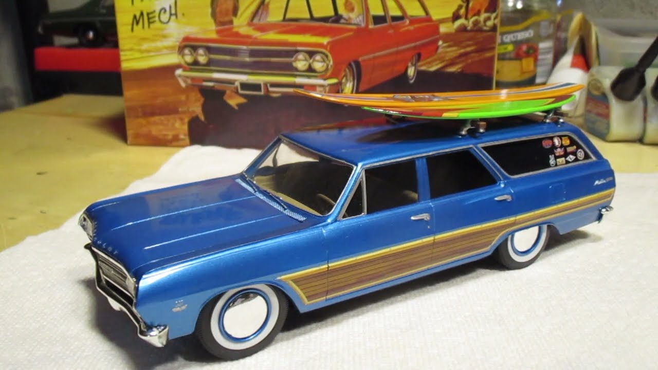 Plastic Models - 1/25 AMT 1965 Chevy Malibu Surf Wagon - Completed Build Review
