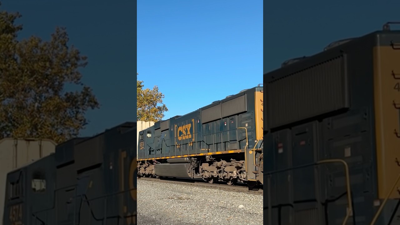 DPU Alright! #csx SD70MACe mDPU #4574 working hard on M218 Southbound - 10/21/2025