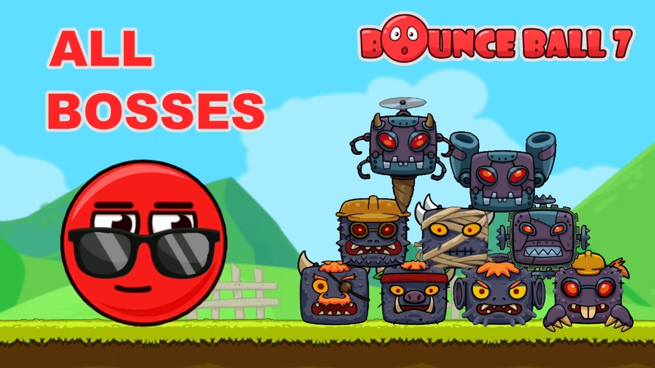 Bounce Ball 7: Red Bounce Ball Adventure | All Bosses + Premium Skins