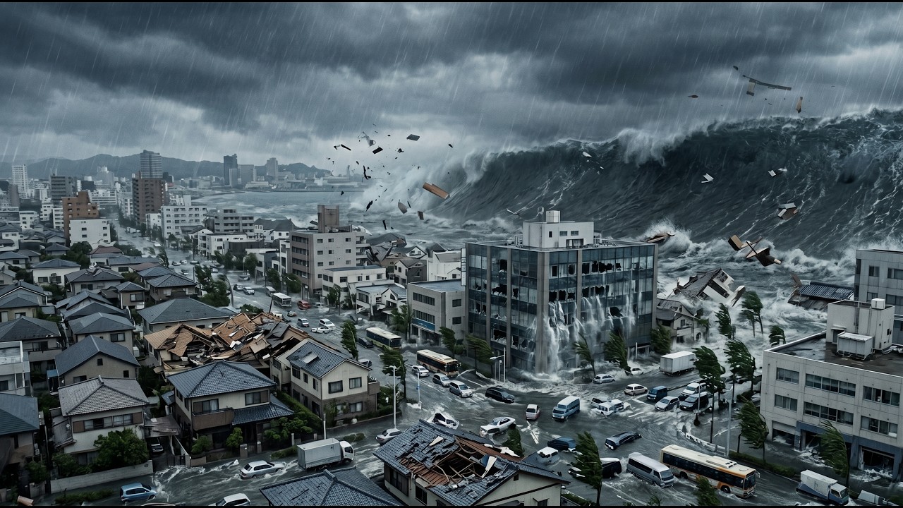 Chaos in Japan Today! Flooding Storm Surge Typhoon Jangmi Damaging Homes in Tokyo