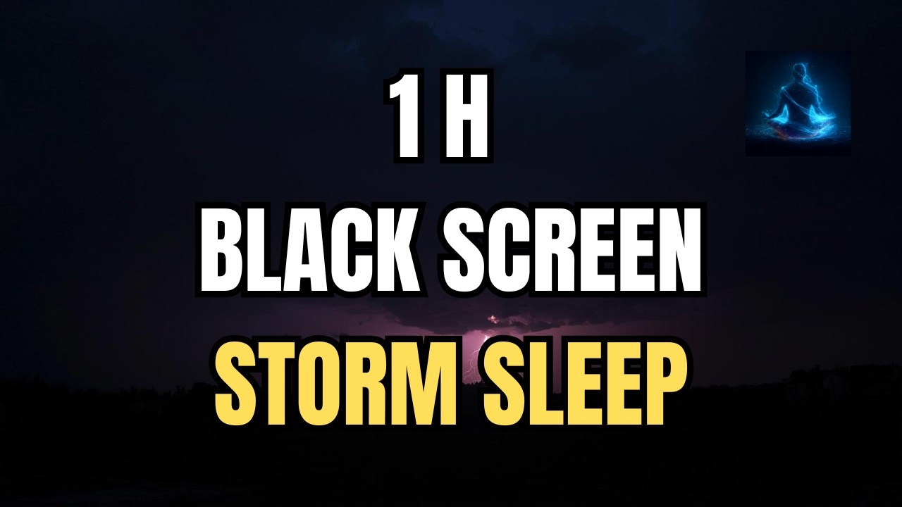 Powerful Thunderstorm ⛈️ Deep Sleep (Black Screen 1 Hour)