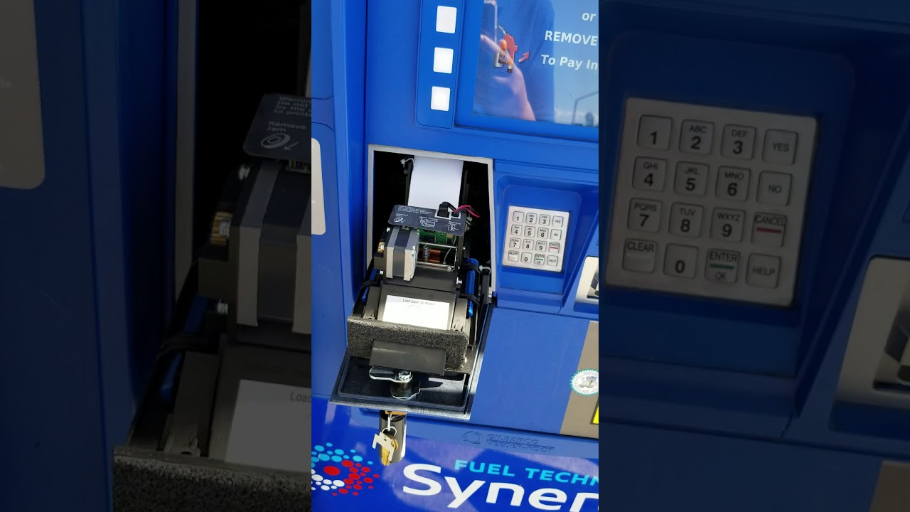 jammed printers on gas pump machines
