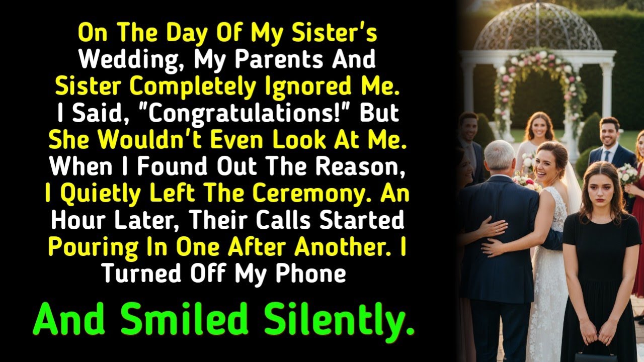 On The Day Of My Sister's Wedding, My Parents And Sister Completely Ignored Me. I Said, 