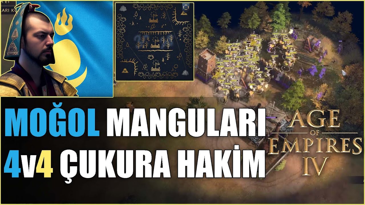 MOĞOL MANGUDAY Severlere Gelsin - Moğol 4v4 ÇUKUR | Age of Empires IV Takımlı