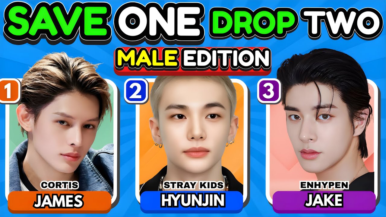 SAVE ONE DROP TWO: K-POP IDOLS MALE EDITION (MOST POPULAR IDOL) #4✨| K-Pop Quiz Game 2026