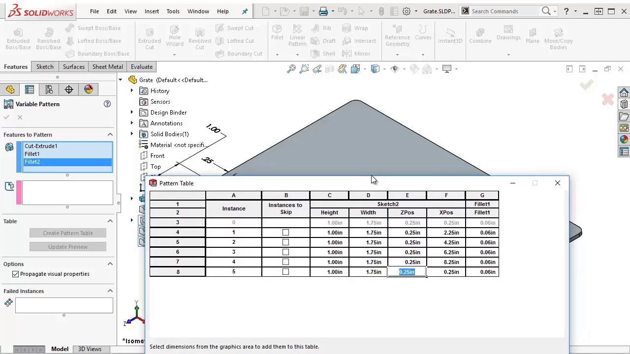 Переменные шаблоны SOLIDWORKS