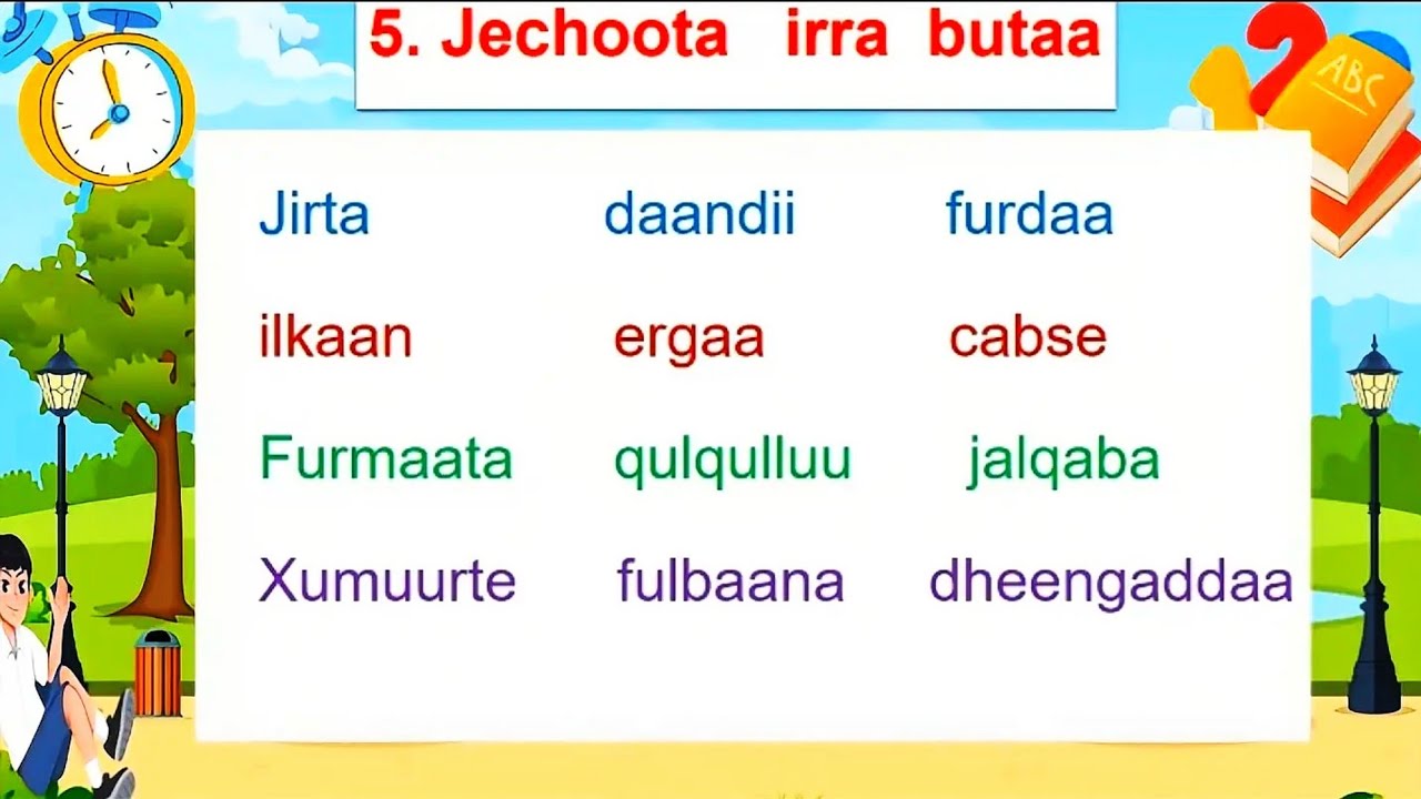Jechoota  afaan  Oromoo  hundumaa   iddoo  tokkootti