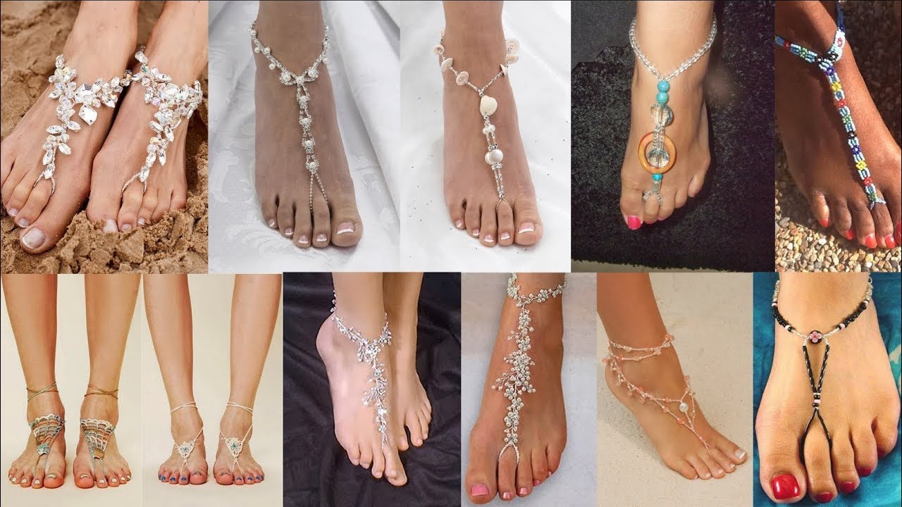 Ankle Bracelet With Toe Ring Foot Chains Jewelry || Women Feet Jewelry
