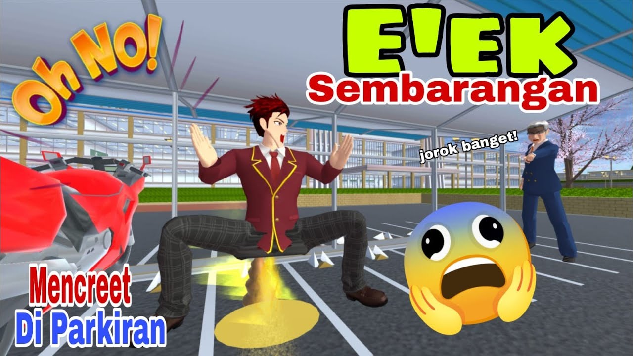 Taiga E'ek Sembarangan😱🤮 di Parkiran🤮🤮, oh no! Ketahuan kepala sekolah😱, Karena udah kebelet banget🤣