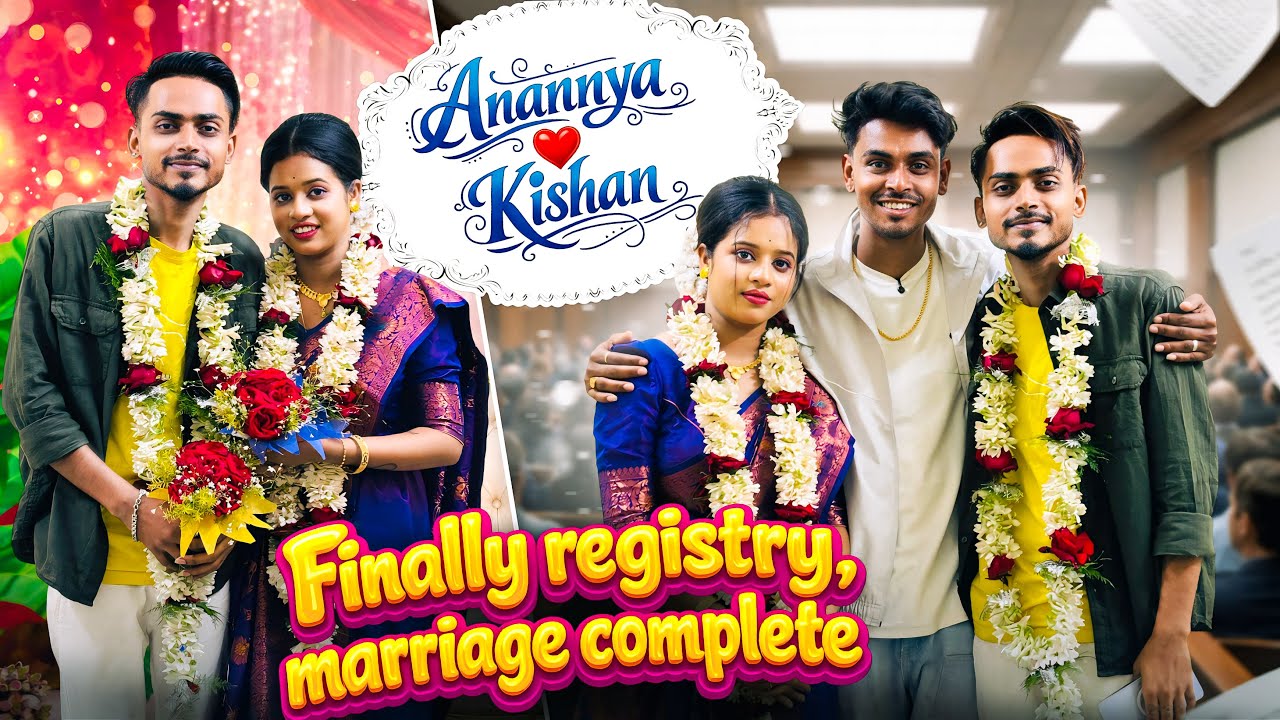 Finally registry marriage complete 😍 Anannya ❤️Kishan 