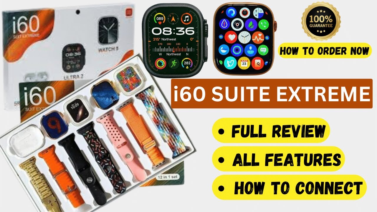How to Connect i60 ultra suite Smartwatch to your Phone || Full Review