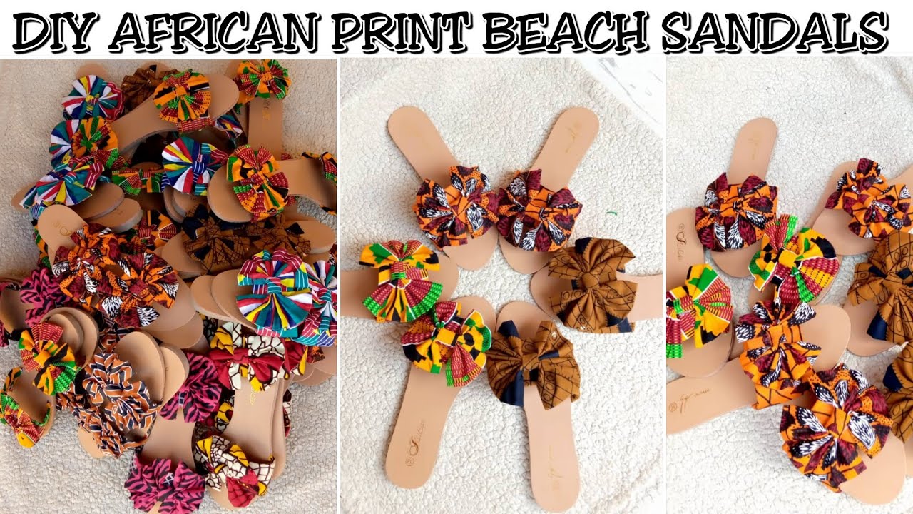 DIY BEACH SANDALS😍/AFRICAN PRINT .You do not want to miss this‼️