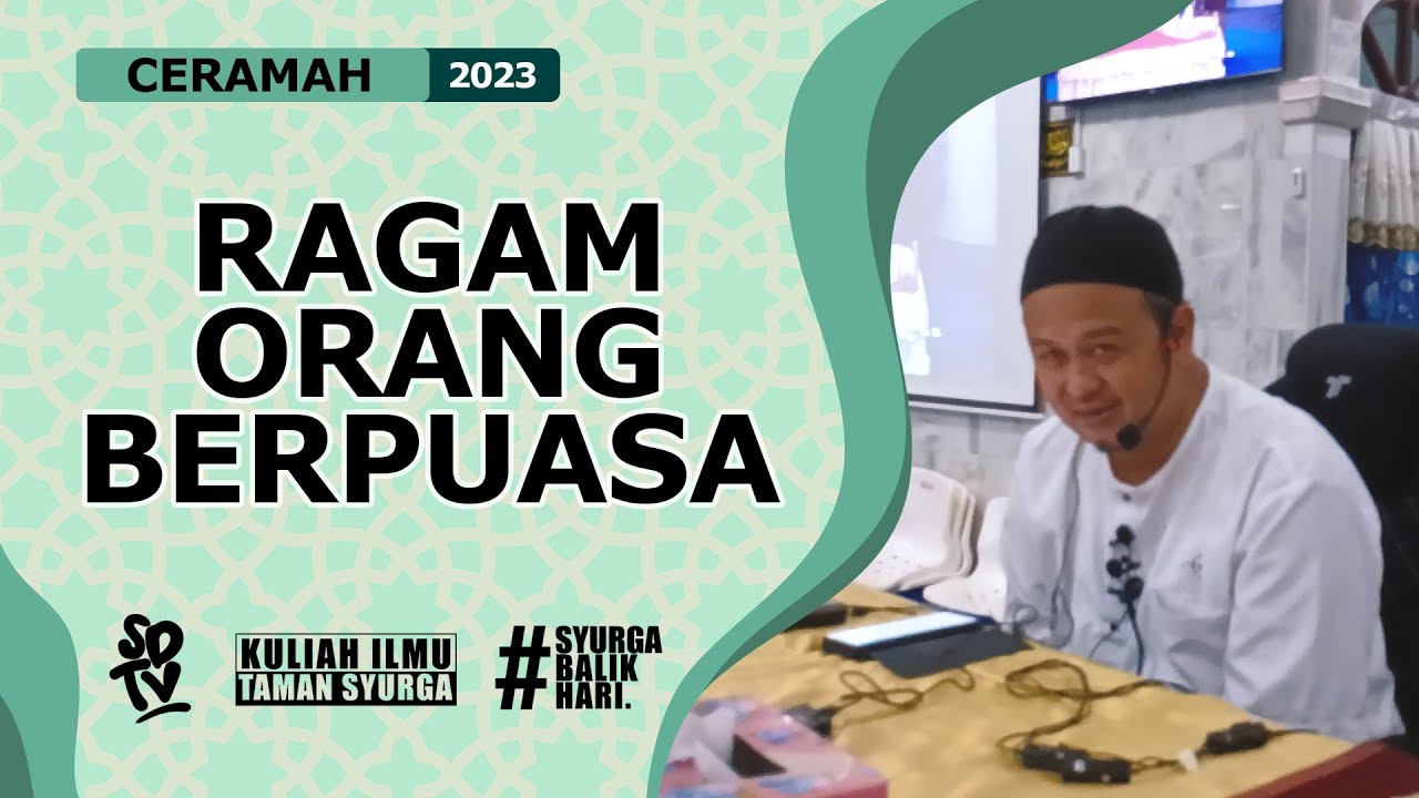 SYAMSUL DEBAT | RAGAM ORANG BERPUASA