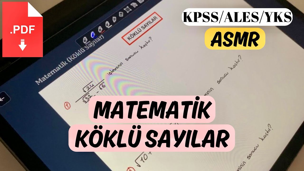 ASMR iPad | Matematik | Köklü Sayılar | KPSS | ALES | YKS | Türkçe ASMR