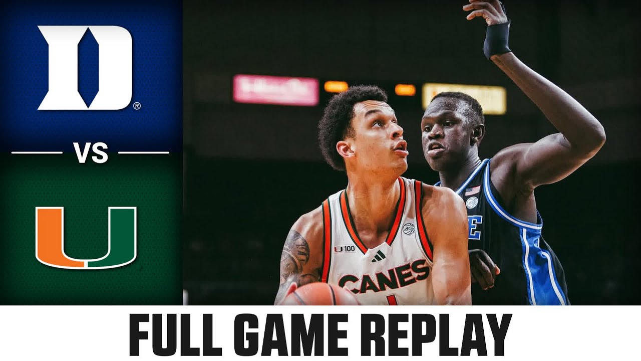 Duke Blue Devils vs. Miami Hurricanes Full Match Replay | 2025 ACC Men's Basketball