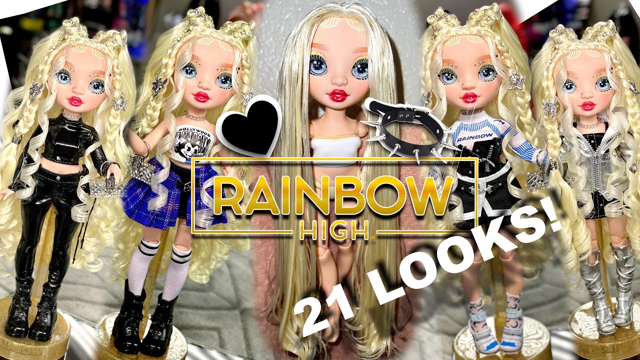Delilah&rsquo;s Shadow High Sister! | 🖤Delilah Fields⛓ Restyle+LookBook! | 21 Looks! @RainbowHigh