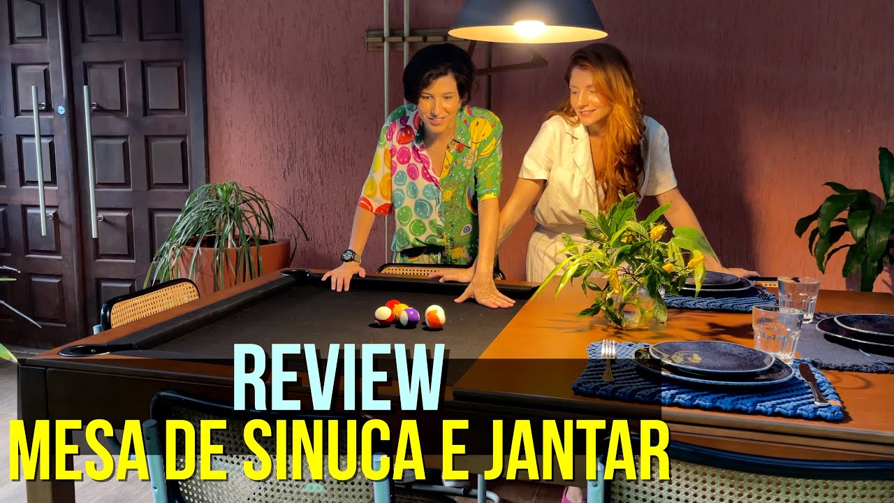 Review da nossa mesa de sinuca e jantar!