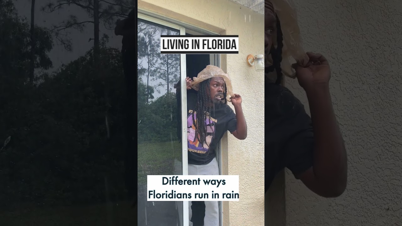 How Floridians deal with Florida rain #omgitswicks #florida #comedy #floridian