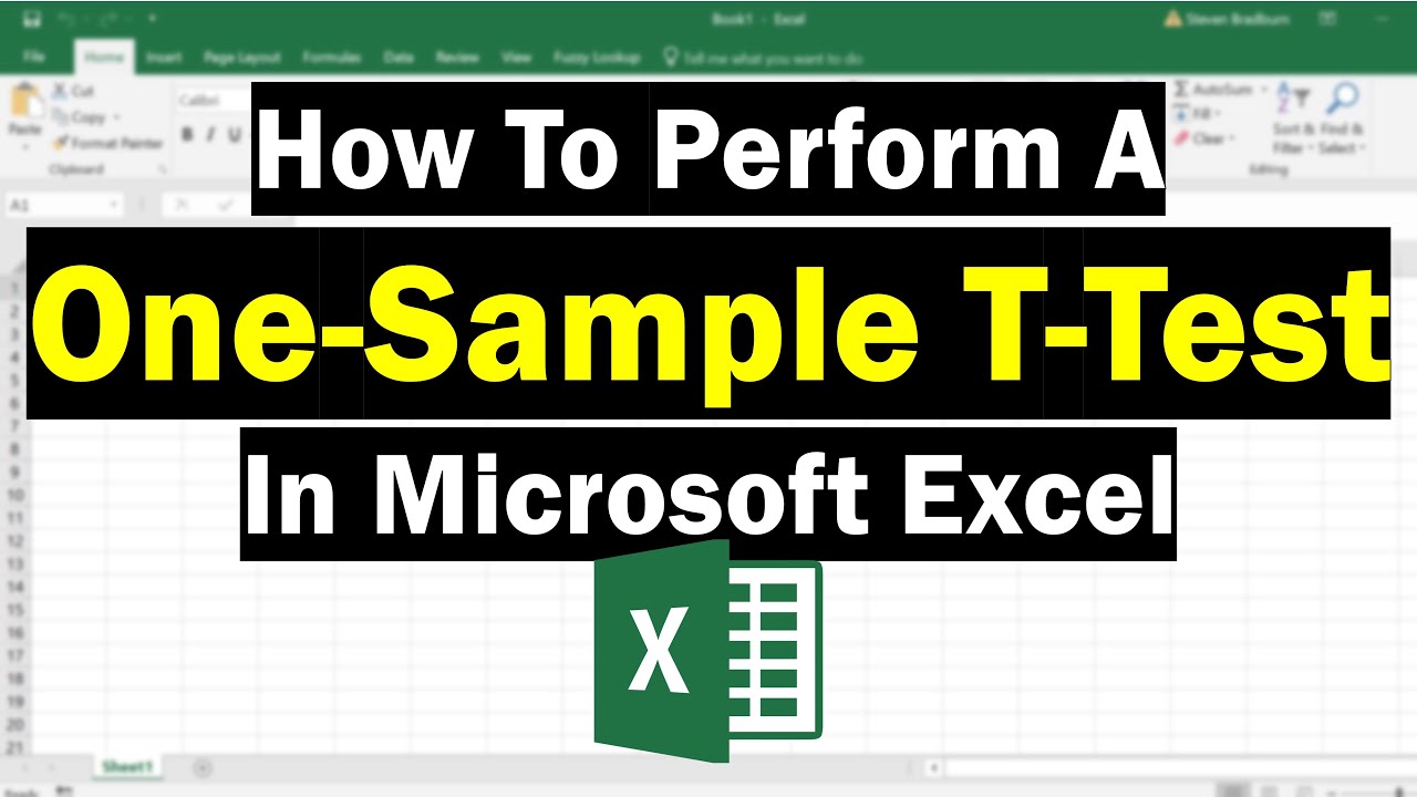 Как выполнить одновыборочный t-тест в Excel