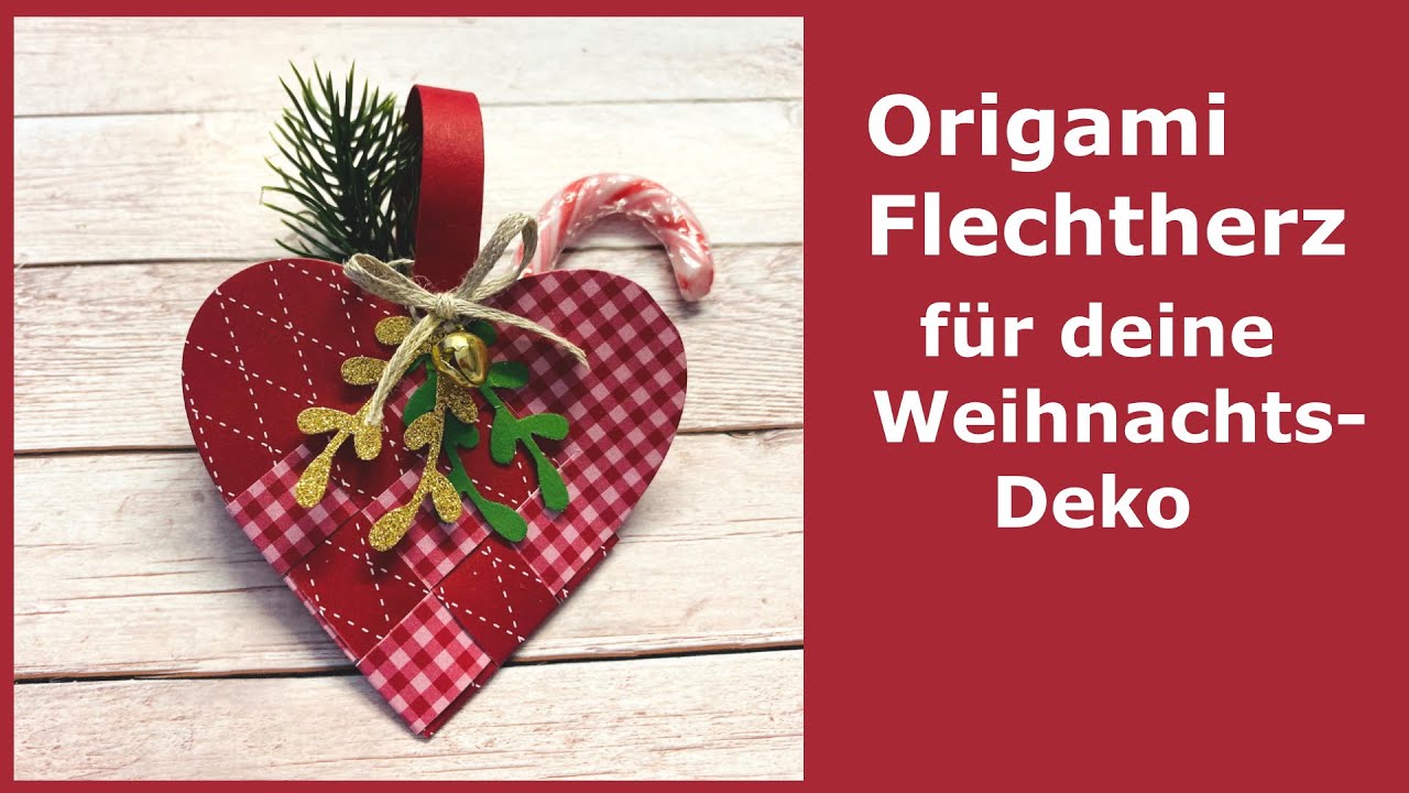 Origami Flechtherz Schritt für Schritt