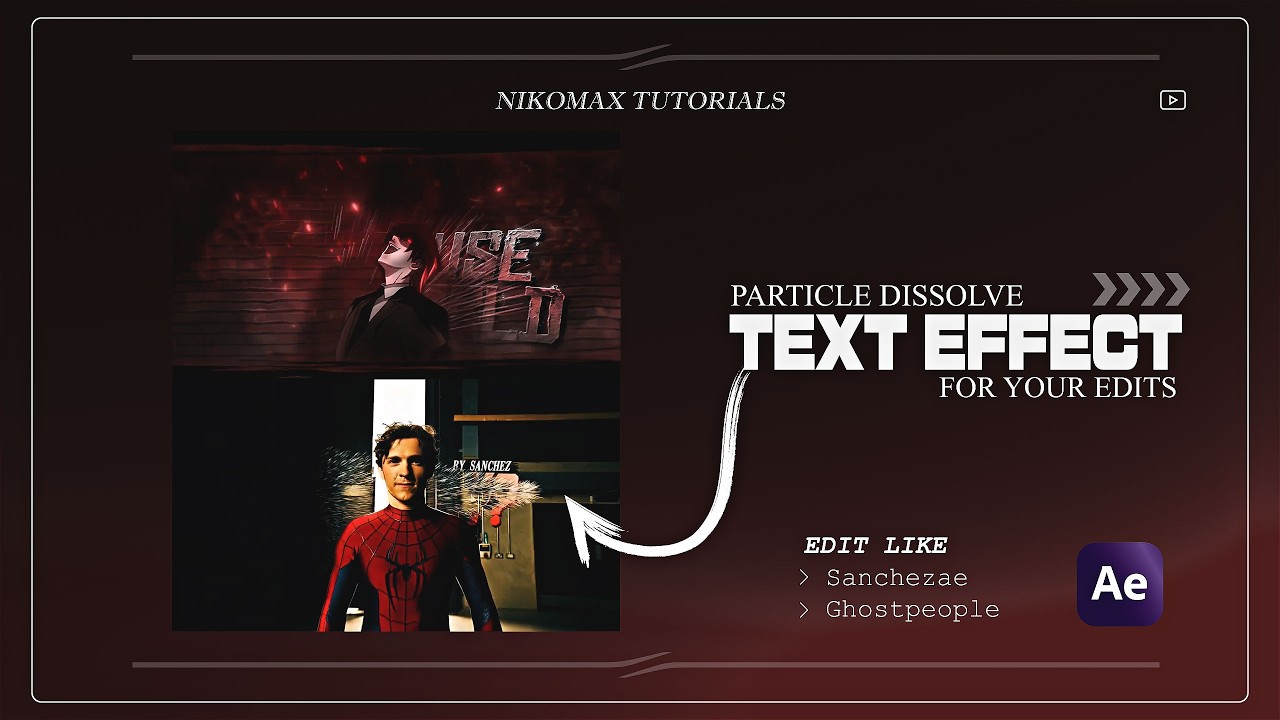 Sanchezae Style Particle Dissolve Text Effect &ndash; Easy Tutorial AE