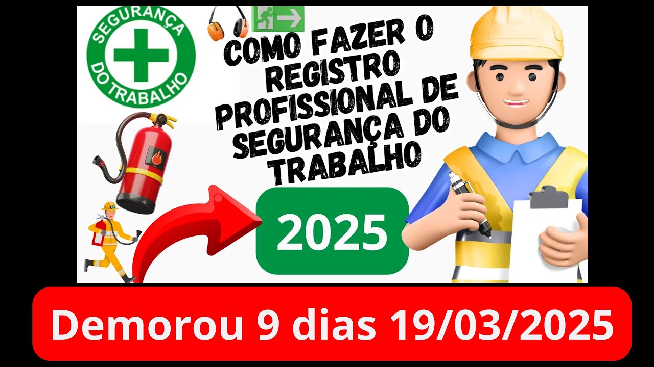 REGISTRO PROFISSIONAL Técnico de Segurança do Trabalho (PASSO a PASSO 2025) ATUALIZADO.