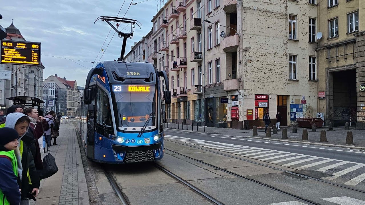 [🇵🇱PL] MPK Wrocław - Moderus Gamma LF07AC #3328 - [🚋23➡️KOWALE]