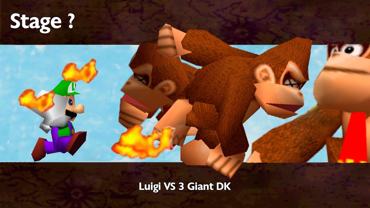 Luigi 🆚 3 Giant DK Nvl. 10 | Super Smash Bros Remix 1.5.0