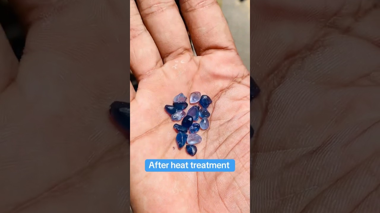 Ceylon sapphires heat treatment process ✅ #bluesapphire