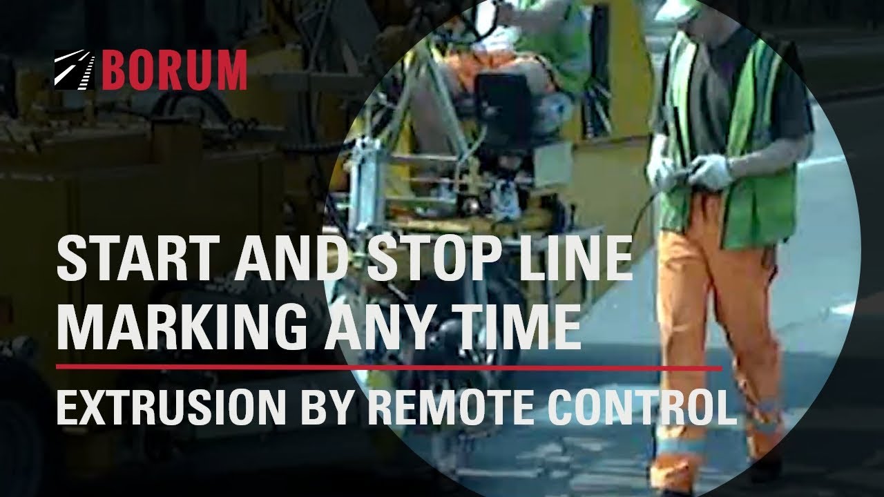 Extrusion by remote control - START AND STOP LINE MARKING ANY TIME